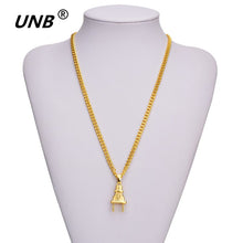 Load image into Gallery viewer, New Gold-color Electrical Plug Shape Pendants Necklaces