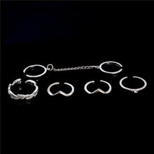 Load image into Gallery viewer, QCOOLJLY New 6pcs /lot Shiny Punk style Gold Color