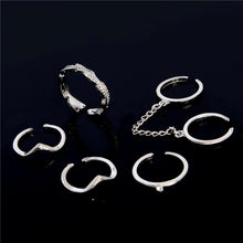 Load image into Gallery viewer, QCOOLJLY New 6pcs /lot Shiny Punk style Gold Color