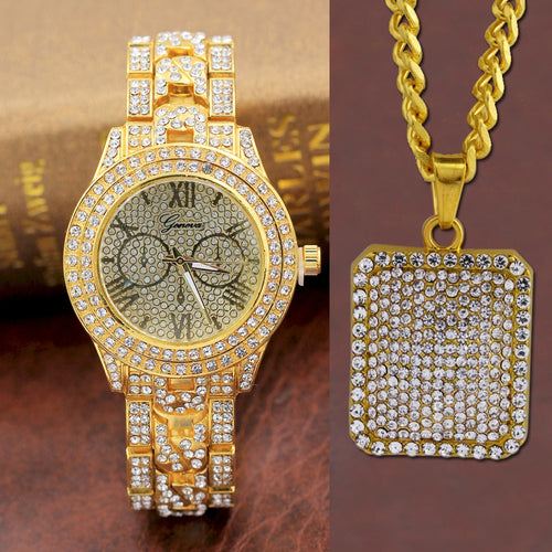 Mens Luxury Full Of Shiny Stones