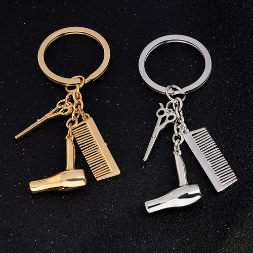 New Personality Hair Dryer Keychain