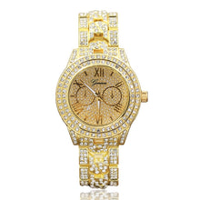 Load image into Gallery viewer, Full Iced Out Bling Rapper&#39;s Watch And CZ Crystal Hexagram