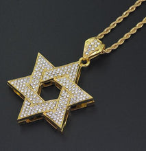 Load image into Gallery viewer, Full Iced Out Bling Rapper&#39;s Watch And CZ Crystal Hexagram