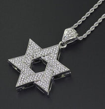Load image into Gallery viewer, Full Iced Out Bling Rapper&#39;s Watch And CZ Crystal Hexagram