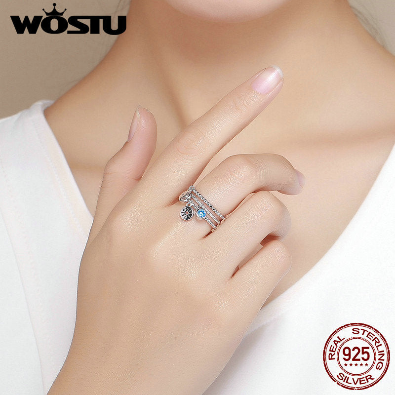WOSTU Authentic 100% 925 Sterling Silver