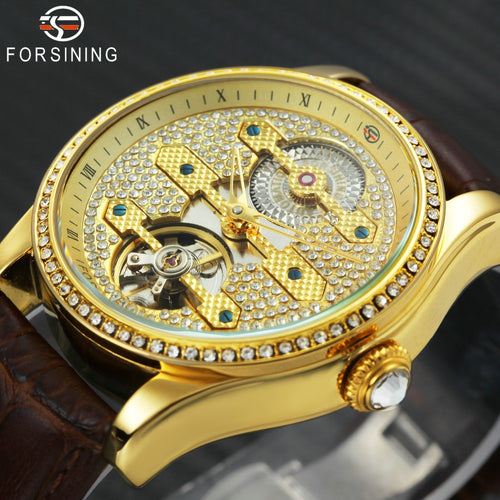 FORSINING Tourbillon Luxury Crystal Iced Out