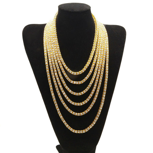 ROXI Punk Men Necklace Hip Hop Iced Out Tennis Chain