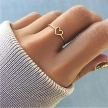 Load image into Gallery viewer, Rings Rose Gold Color Heart Shaped