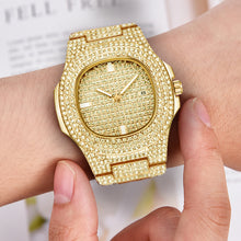 Load image into Gallery viewer, Men Hip Hop Iced Out Bling Simulated Lab CZ Luxury Gold Silver