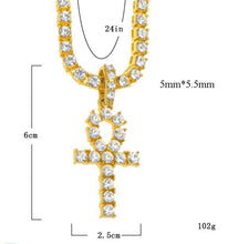 Load image into Gallery viewer, Egyptian Jewelry Gold Tennis Chain