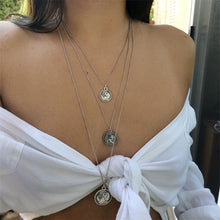 Load image into Gallery viewer, Vintage Carved Coin Necklace