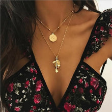 Load image into Gallery viewer, Vintage Carved Coin Necklace