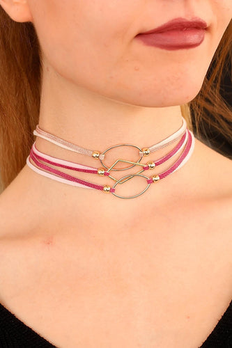 Women's Pink Choker Necklace