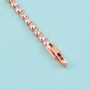 SINLEERY Charm AAA+ Round Cubic Zirconia Tennis Bracelet