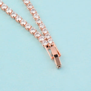 SINLEERY Charm AAA+ Round Cubic Zirconia Tennis Bracelet