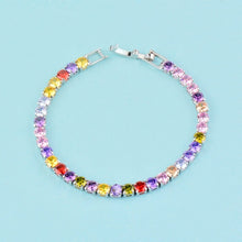 Load image into Gallery viewer, SINLEERY Charm AAA+ Round Cubic Zirconia Tennis Bracelet