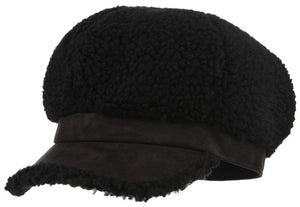 Winter Hats Women Plush Warm Berets Cap Solid
