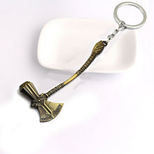 Load image into Gallery viewer, Thor Axe Hammer Keychain