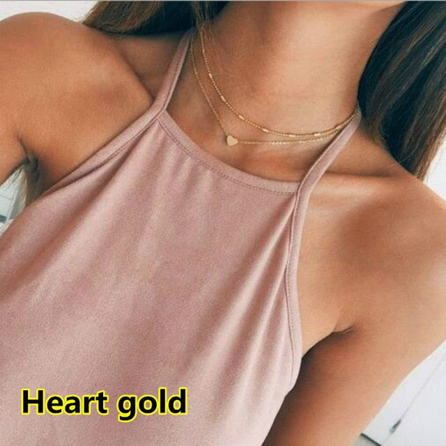 Love Heart Choker Necklace