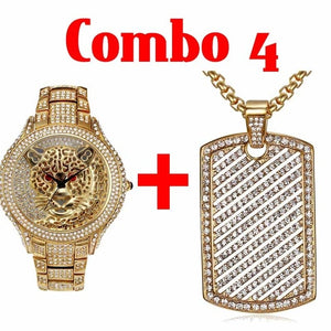 Hip Hop Iced Out Full AAA Cubic Zirconia Tiger