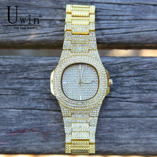 Uwin Full Iced Out Men Watches  Fashion Luxury