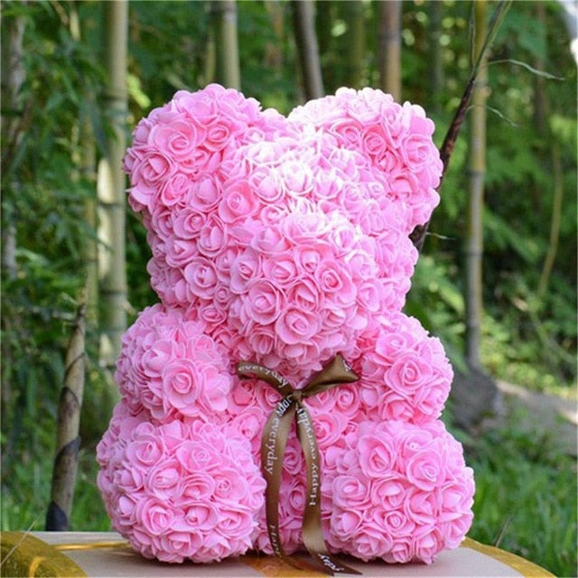 Flower Foam Bear - Pink 25cm